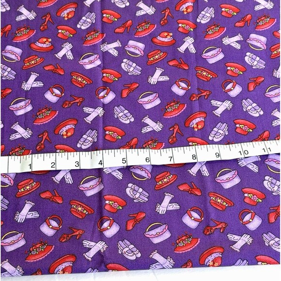 VTG Dianna Marcum Marcus Brothers Red Hat Society Fabric Accessories Cotton BTY - Picture 2 of 4